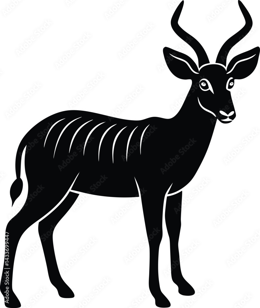 Obraz premium deer silhouette isolated on white