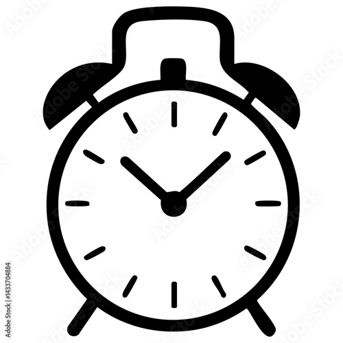 Silhouette of a classic alarm clock representing time management and scheduling tasks effectively