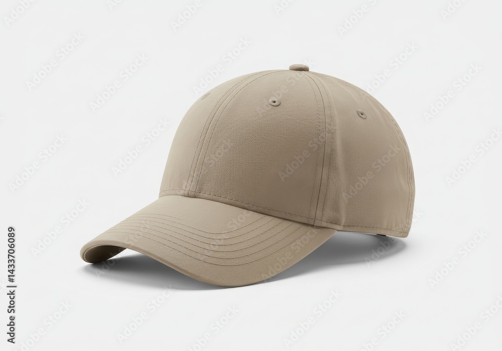 Beige baseball cap mockup isolated on white background for fashion or branding design presentation
Beige baseball cap mockup isolated on white background for fashion or branding design presentation