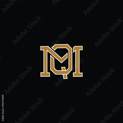 Elegant Monogram Logo with Initial Letters MQ