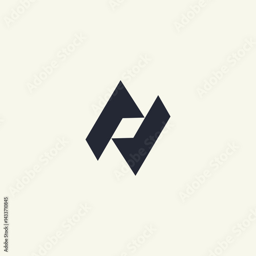 Elegant Monogram Logo with Initial Letters AJ