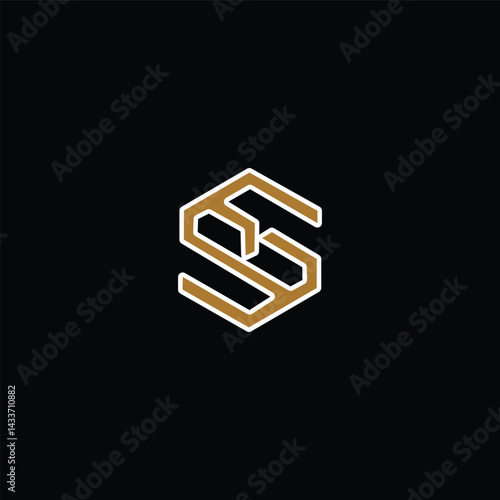Elegant Monogram Logo with Initial Letters SB
