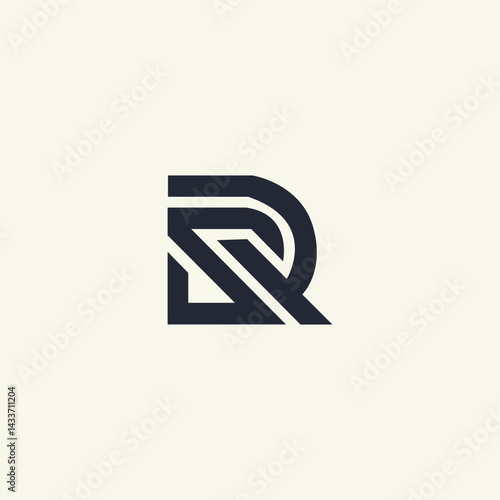 Elegant Monogram Logo with Initial Letters SR
