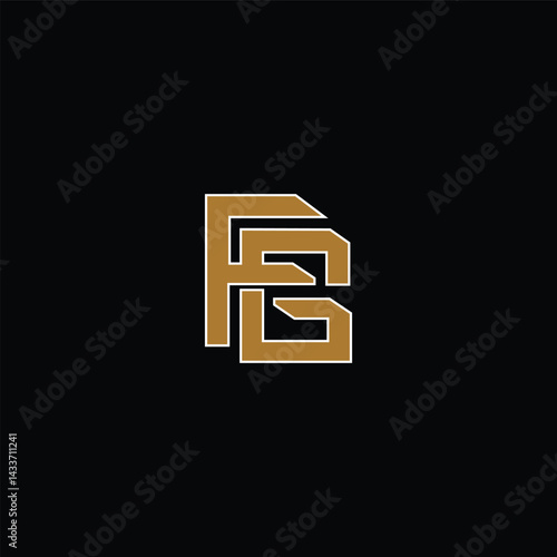 Elegant Monogram Logo with Initial Letters FG