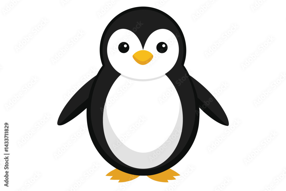 Naklejka premium penguin on a white background.