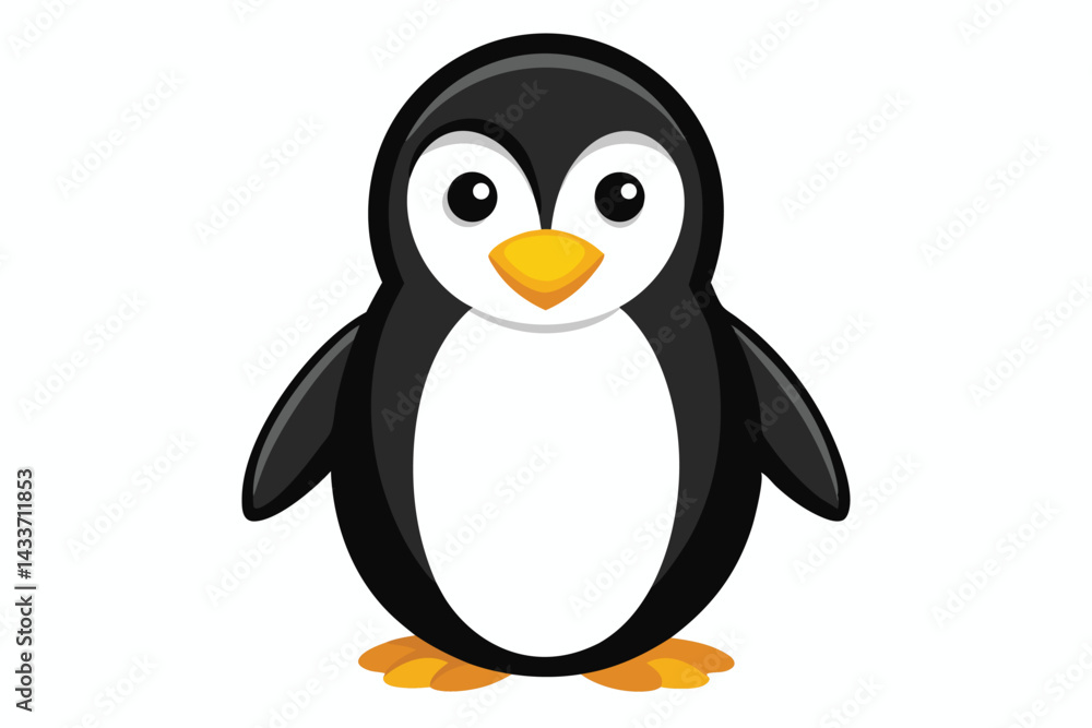 Fototapeta premium penguin on a white background.