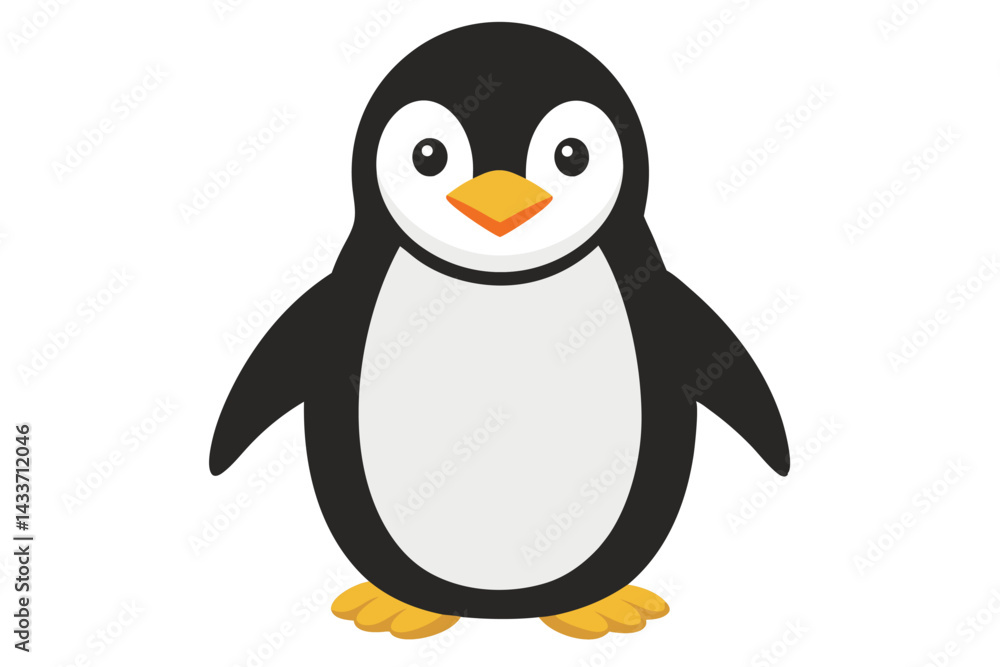 Naklejka premium penguin on a white background.