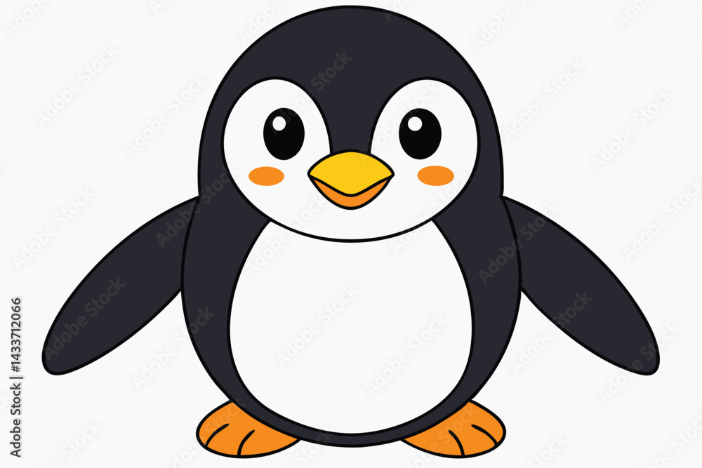 Fototapeta premium penguin on a white background.