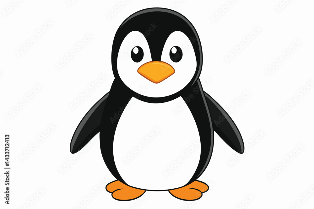 penguin on a white background. penguin on a white background.