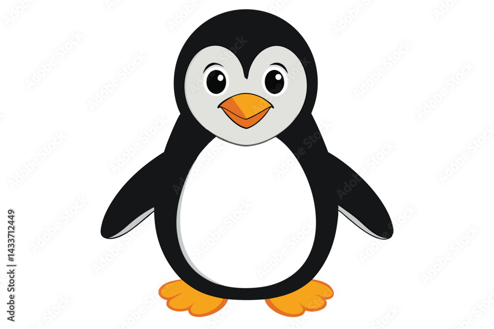 Naklejka premium penguin on a white background.