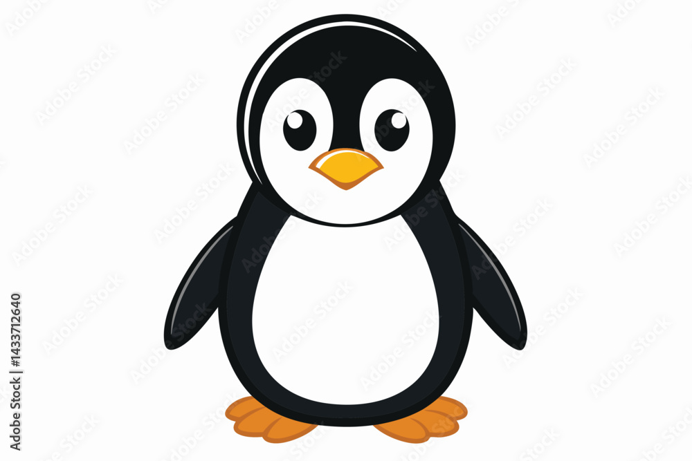 Naklejka premium penguin on a white background.