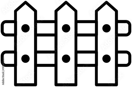 Fence Icon Set Vector Illustration Icon. Flat Fence Icon