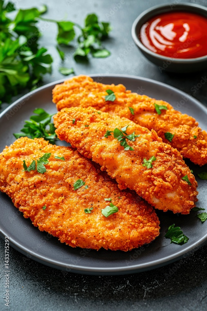 Crispy breaded chicken tenders Crispy breaded chicken tenders