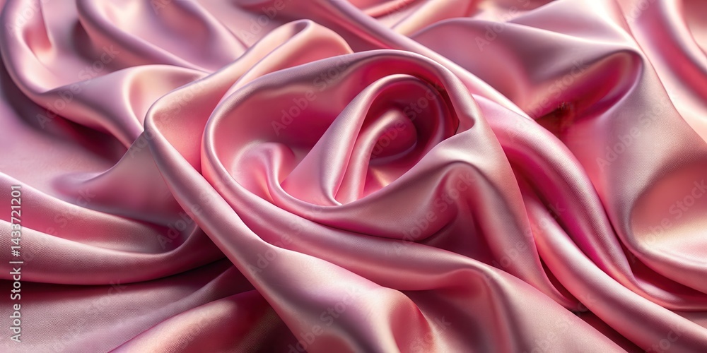 Obraz premium Soft luxurious fabric with a wavy texture background, sumptuous, smooth surface, sumptuous