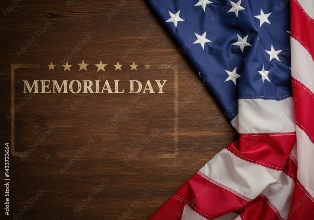 Fototapeta premium An american flag and 
