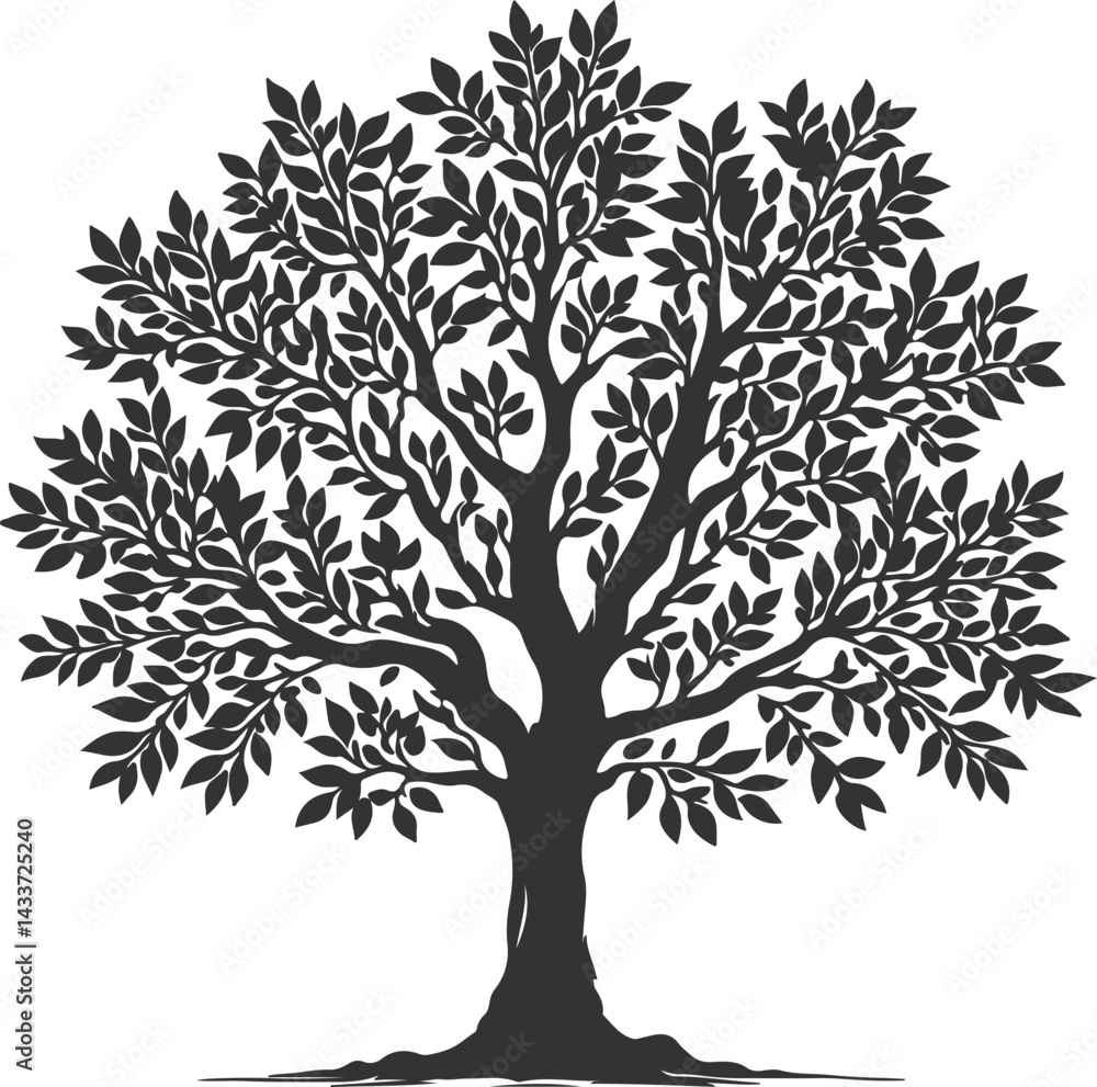 Obraz premium Leafless Tree Silhouette Design