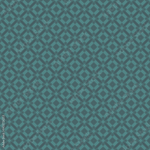Seamless pattern. Rhombuses ornament. Diamonds backdrop. Tiles wallpaper. Ethnic motif. Geometric background. Digital paper. Geometrical textile print. Abstract web design. Vector artwork.