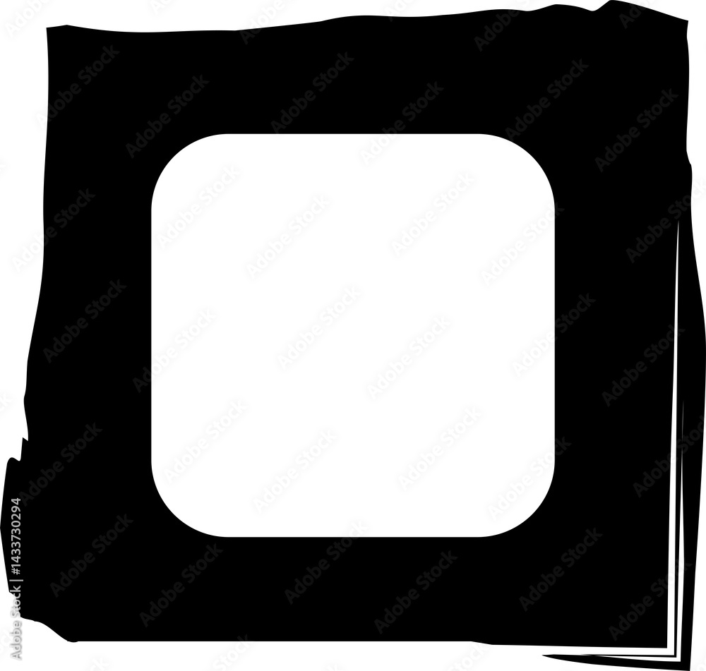 Square brush frames with rounded square border layout Square brush frames with rounded square border layout