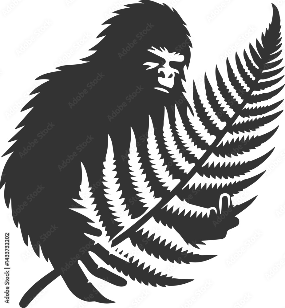 Obraz premium Bigfoot silhouette