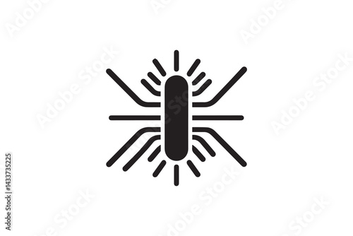 bacteria vector silhouette isolated in white background