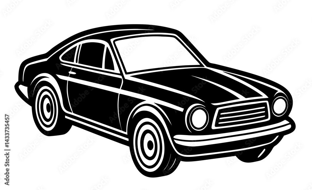 Fototapeta premium retro car vector illustration
