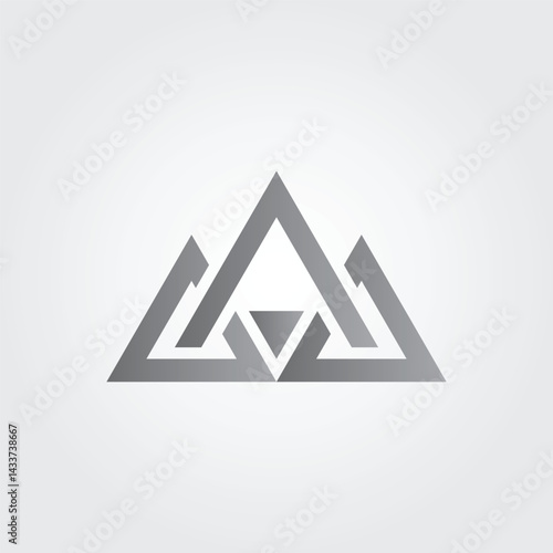 Triangle mountain icon design illustration
