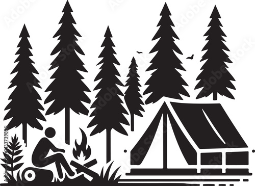 tent in forest