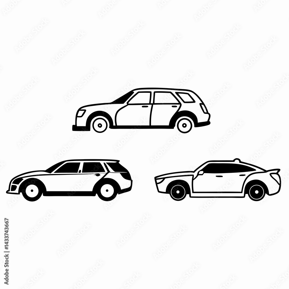 Fototapeta premium vector illustration of a car
