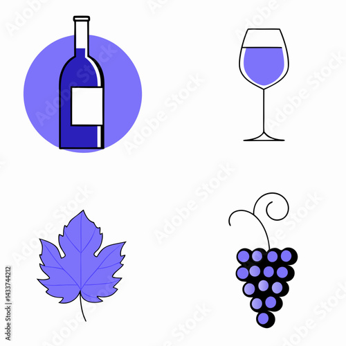 wine bottle and glass