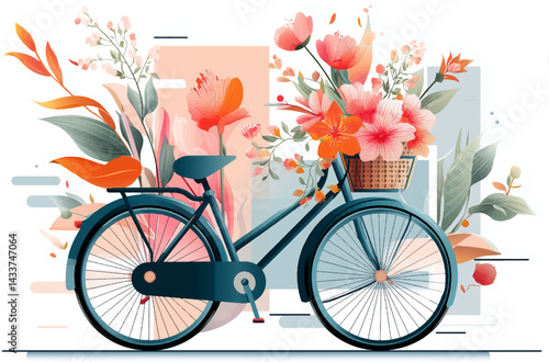 Summer Bike with Flowers