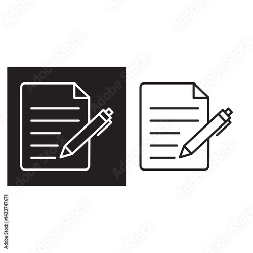 Content writing icon, Crafting Words That Convert, Powerful Content, Real Results, sheet, vector