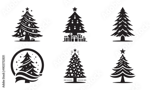 Christmas Tree Cector icon set