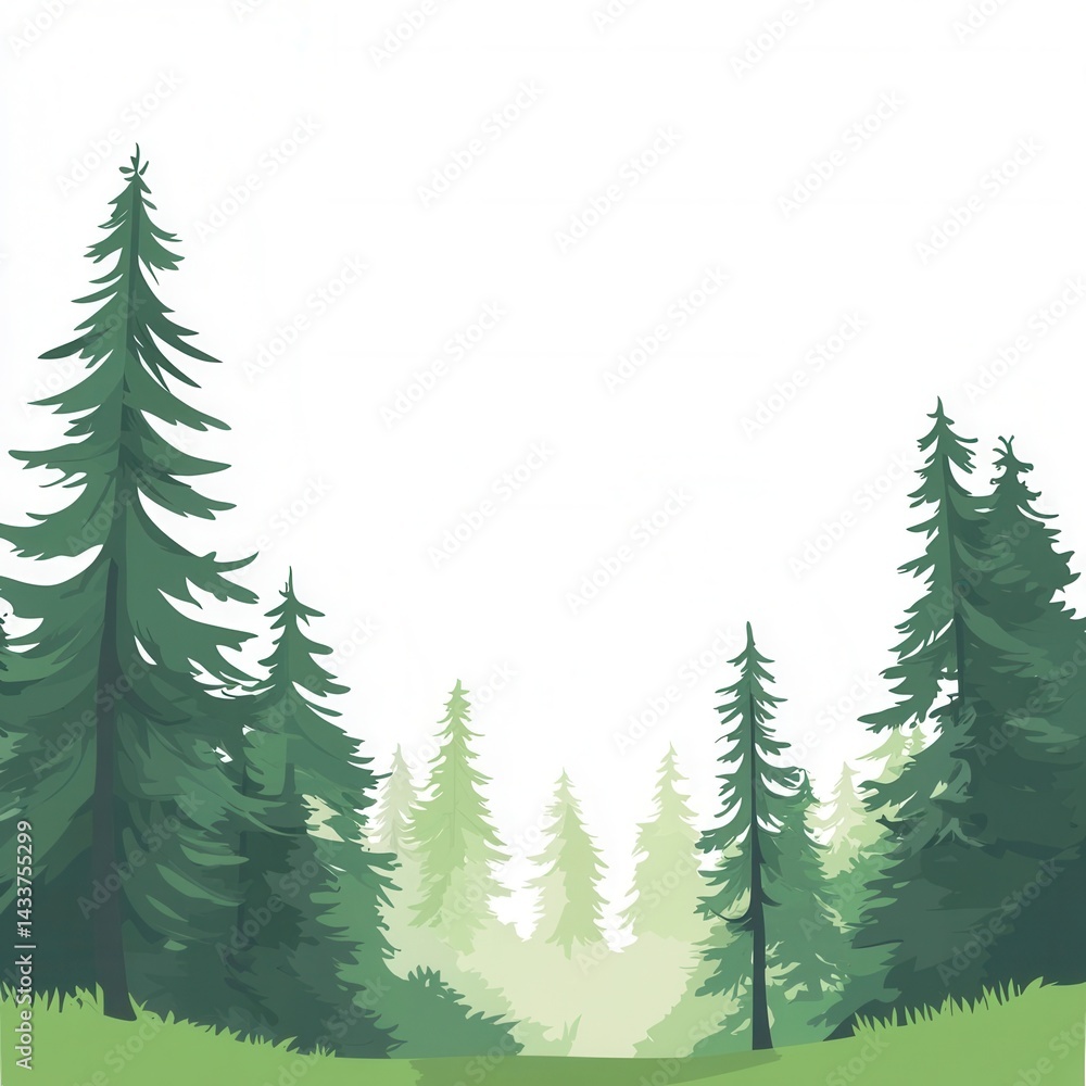 Obraz premium christmas trees background