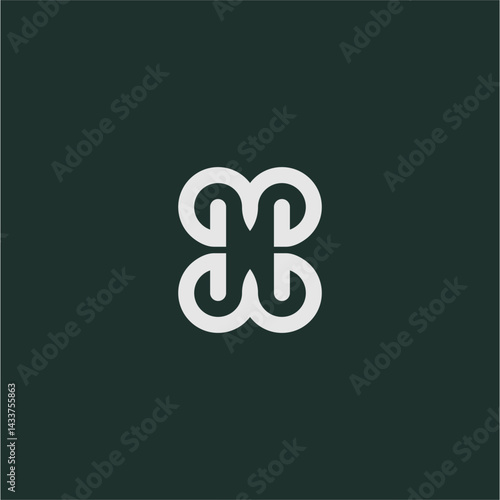 monogram logo with MW concept