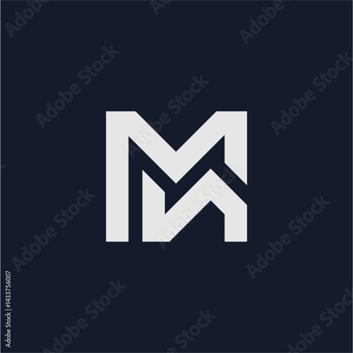monogram logo in the shape of the letters MN