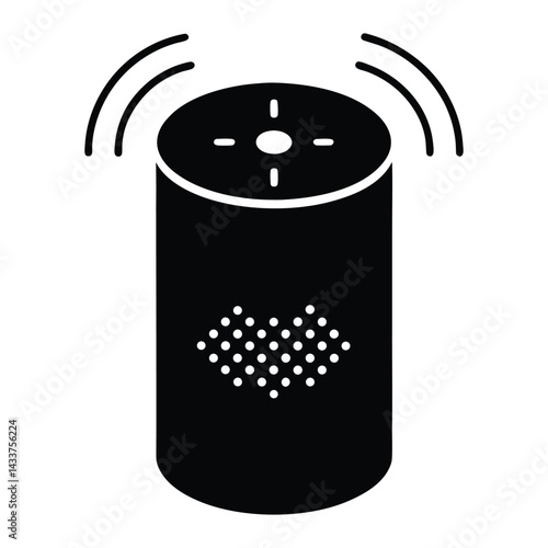 a smart speaker with voice command features.
