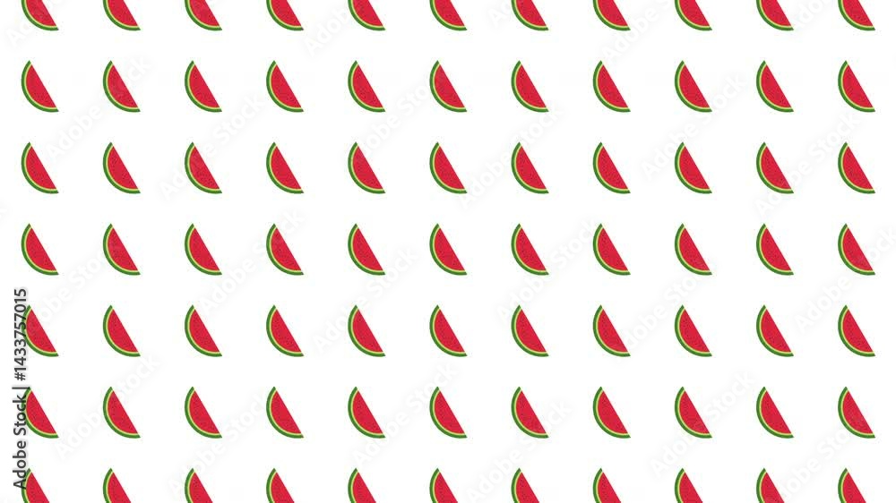 Seamless pattern with watermelon slices on white Seamless pattern with watermelon slices on white