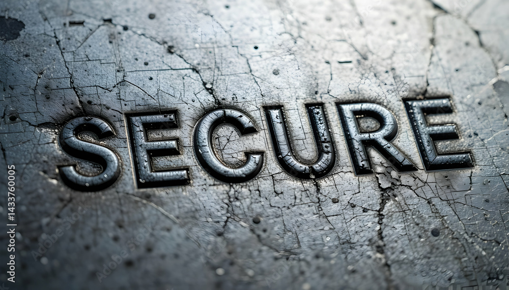 Secure Metal Plate Textured Background Secure Metal Plate Textured Background
