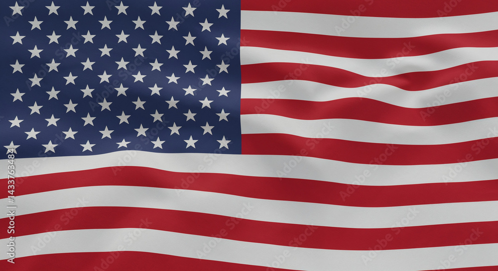 Fototapeta premium High Quality Illustration of the American National Flag
