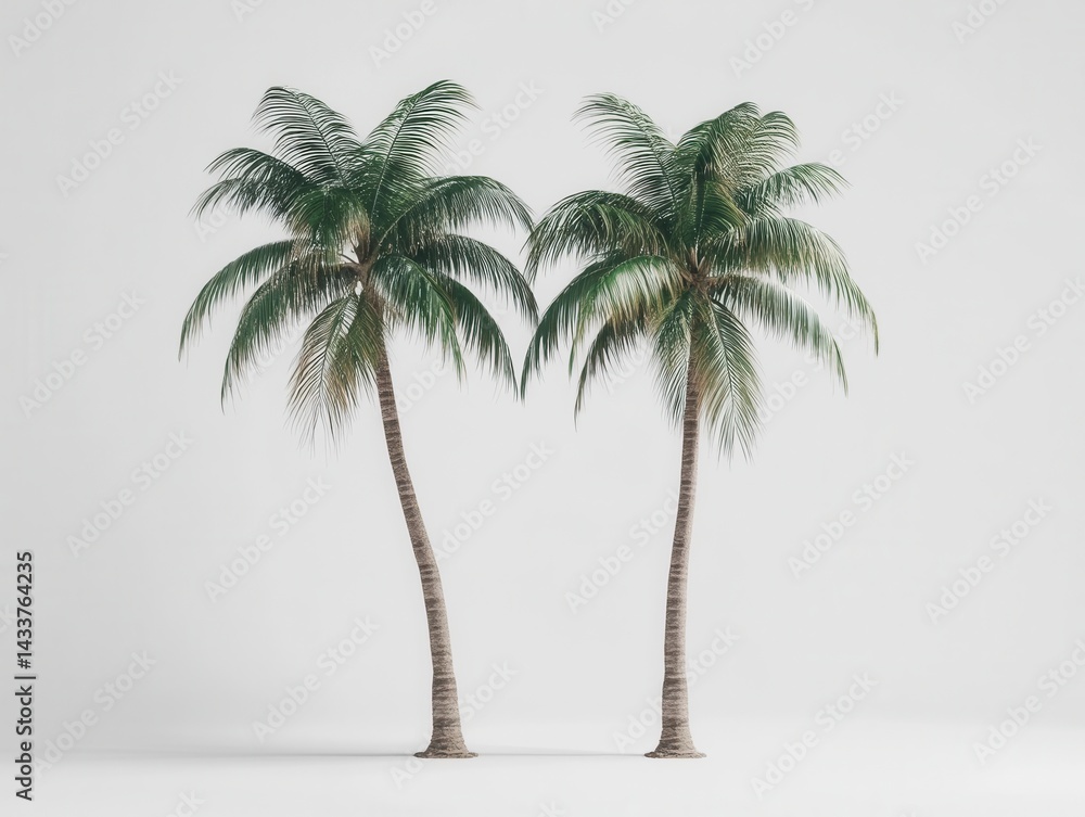 Obraz premium palm tree isolated on white background