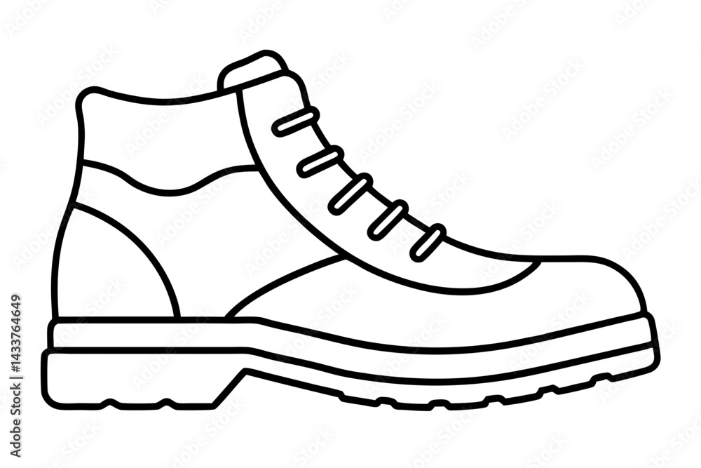 Minimalist Hiking Boot Line Art – Simple Icon for Outdoor and Adventure Designs
Minimalist Hiking Boot Line Art – Simple Icon for Outdoor and Adventure Designs