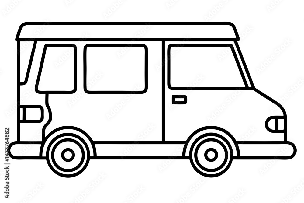Minimalist Ice Cream Truck Line Art – Simple Icon for Food and Summer Designs
Minimalist Ice Cream Truck Line Art – Simple Icon for Food and Summer Designs