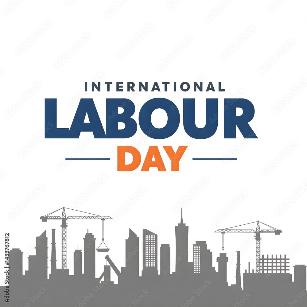 Fototapeta premium International Labour Day 2025: Celebrate Global Construction and Industry