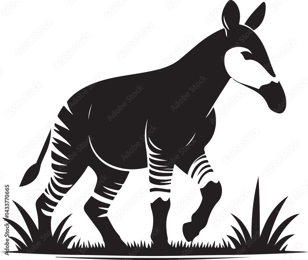 Fototapeta premium a okapi vector