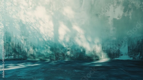 Wallpaper Mural Empty space with textured wall and floor, illuminated by natural light Torontodigital.ca