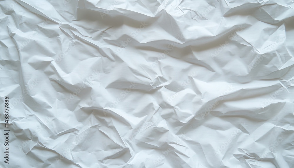 Crinkled white paper texture Crinkled white paper texture