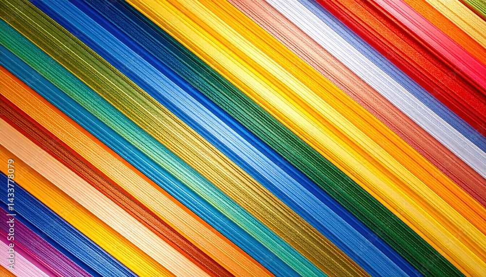 Vibrant colorful stripes textile art display fabric showcase creative studio overhead view color theory exploration Vibrant colorful stripes textile art display fabric showcase creative studio overhead view color theory exploration