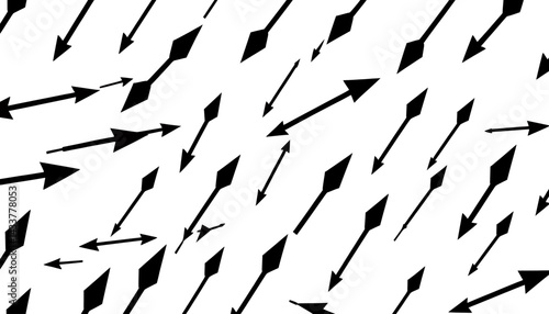 Black and White Arrow Pattern_Abstract Directional Graphics_Modern Art Design_Dynamic Vector Illustration_Minimalist Background_Geometric Shapes and Lines