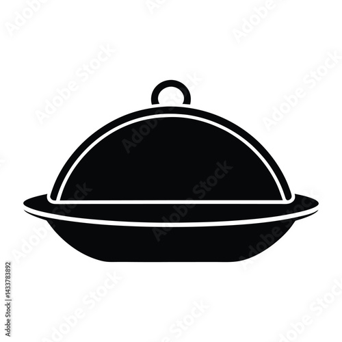 restaurant cloche isolated on white background