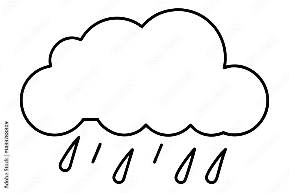 Minimal Rain Cloud Line Art – Simple Weather and Storm Symbol in Outline Style
Minimal Rain Cloud Line Art – Simple Weather and Storm Symbol in Outline Style